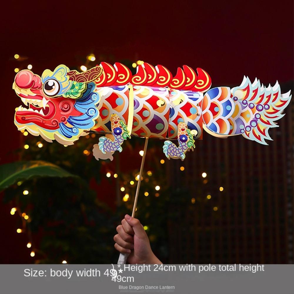 DIY Lantern Material Kit Dragon Dance Lantern Paper Middle Autumn Festival Lantern  Gift
