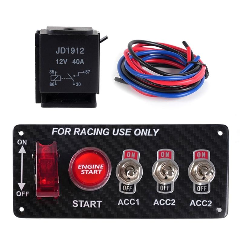 Ignition Control Panel Push Toggle for Truck Motorsport Motorhomes