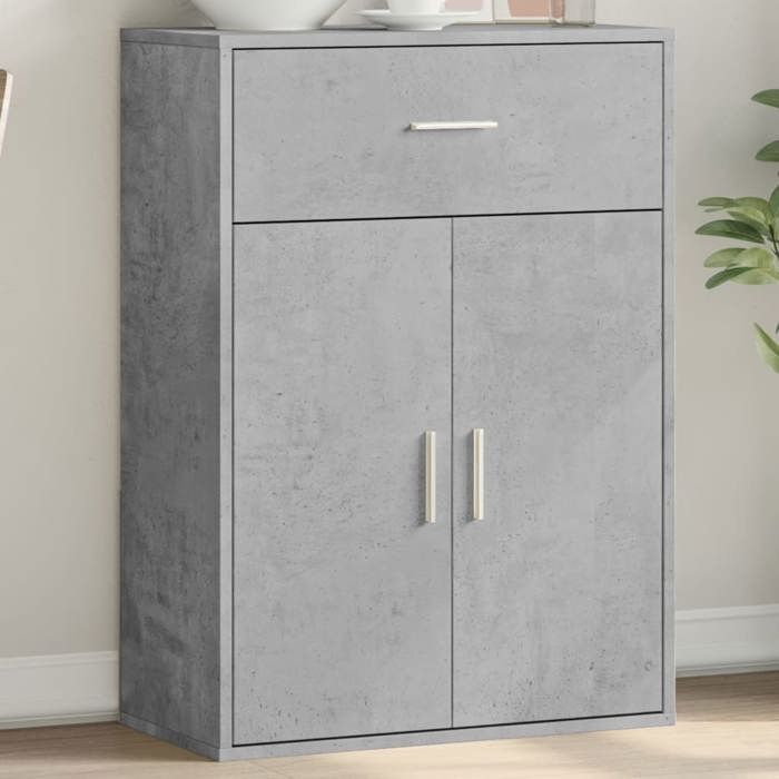 VidaXL Buffet Concrete Grey 60x30x84 Cm Engineered Wood, Storage Cabinet, Entryway Furniture, Accent Furniture, Furniture of 840495