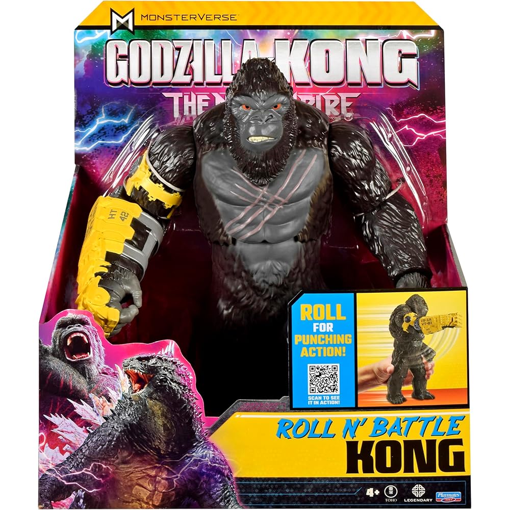 MonsterVerse Godzilla x Kong 11 Inch Giant Kong Roll N Battle Punch Action Figure