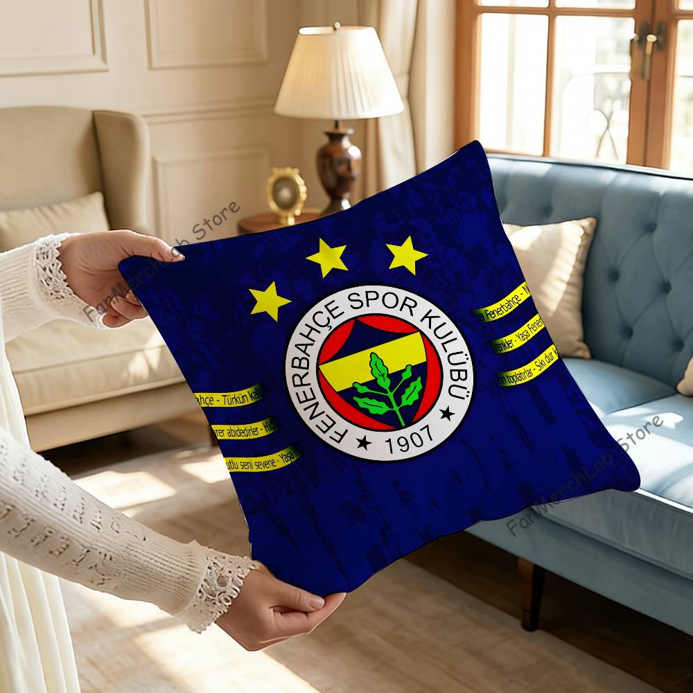 Turkey FFenerbahceSE Pillow Case Ultra Soft Skin Friendly Fabric Cloud Like Comfort  Concealed Zipper