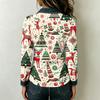 Women's Casual Long Sleeve Top Loose Fit Stylish Color Block Patchwork Shirt Comfortable Everyday Blouse