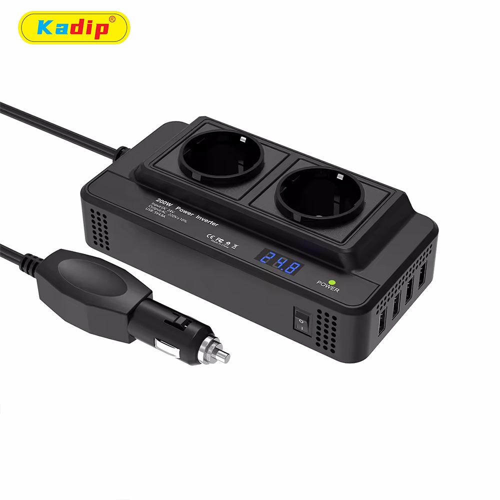 200W Car Power Inverter: 12V To 110V/220V Converter