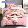 Anime Pattern Bedding Quilt Set Quilt Cover Pillowcase Home Decoration Birthday Gift (1 * Duvet Cover + 2 * Pillowcase, Without Core)