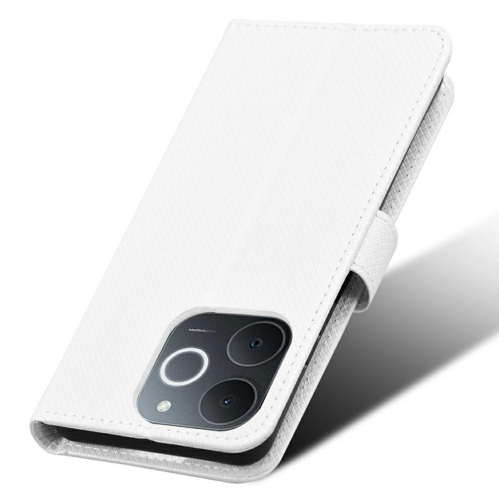 Kožené pouzdro peněženka pro Realme Note 70T 4G/Narzo 80 Lite 4G/Realme C71 4G (Indie) Kryt na telefon s diamantovou texturou a popruhem