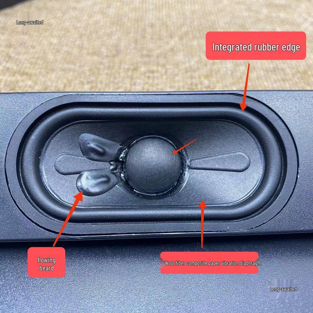 Full-Range Track-Shaped Passive TV Speaker with Clear Human Voice Audio