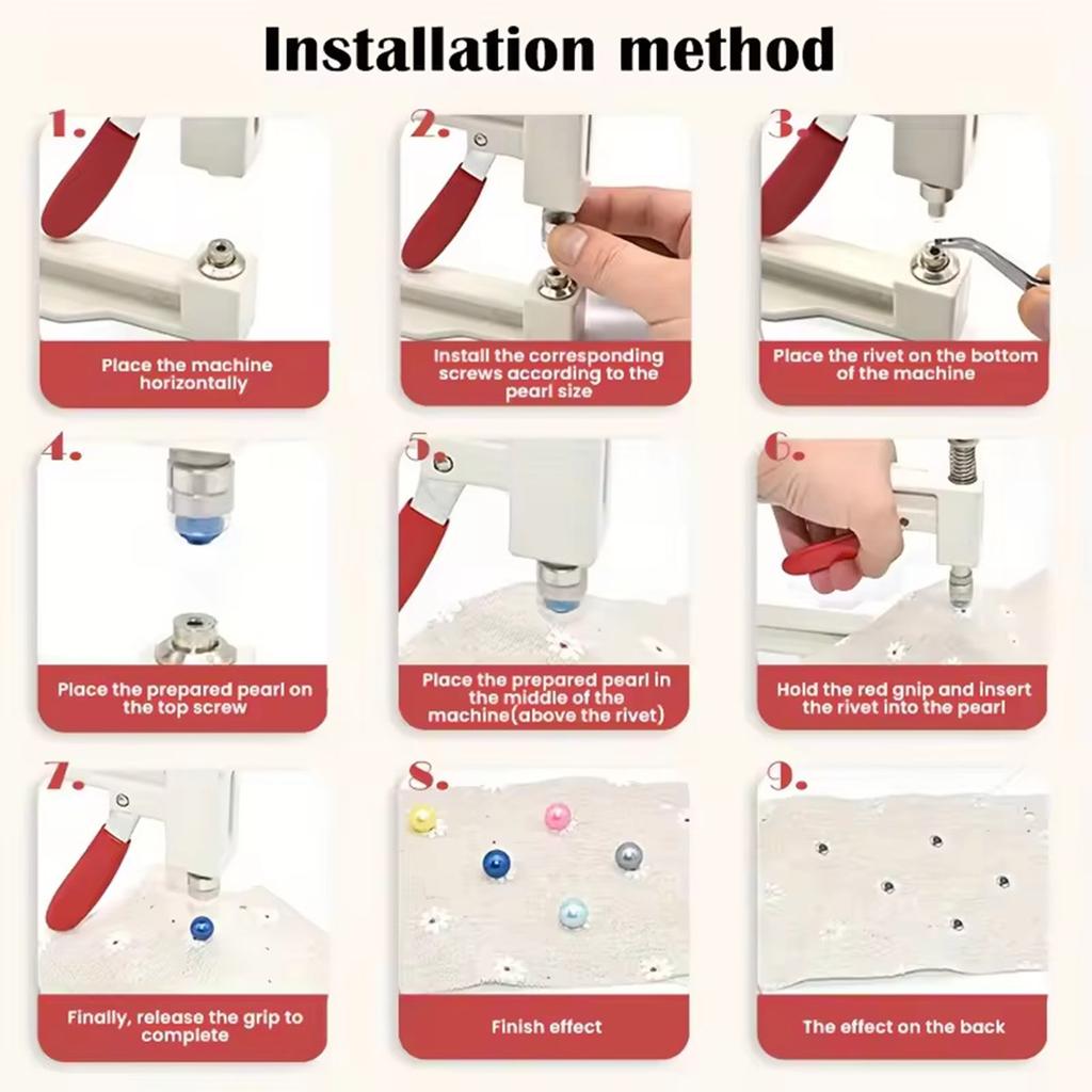 Handheld Automatic Beading Device Efficient Jewelry Crafting Tool Alloy Beading Machine for Jewelry Crafting Enthusiasts
