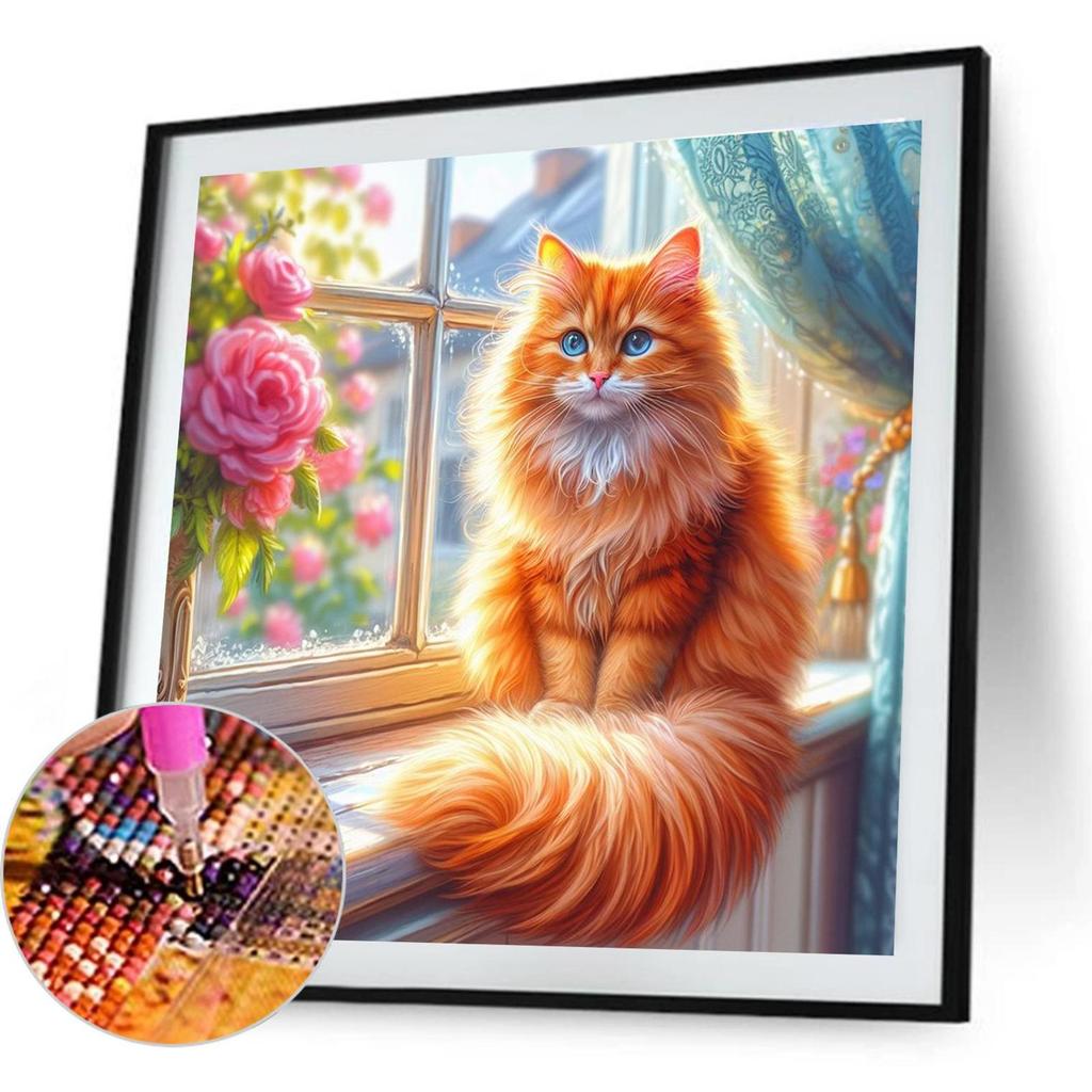 Animal Series Diamond Art Kits for Home Wall Decor Round Full Drill Dimond Art Paintings Diamond Dots Gem Art 15.75 X15.75 In