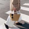 Beach Straw Shoulder Messenger Bag Women Bohemian Summer Woven Rattan Bucket Handbag Handmade Crossbody Bags For