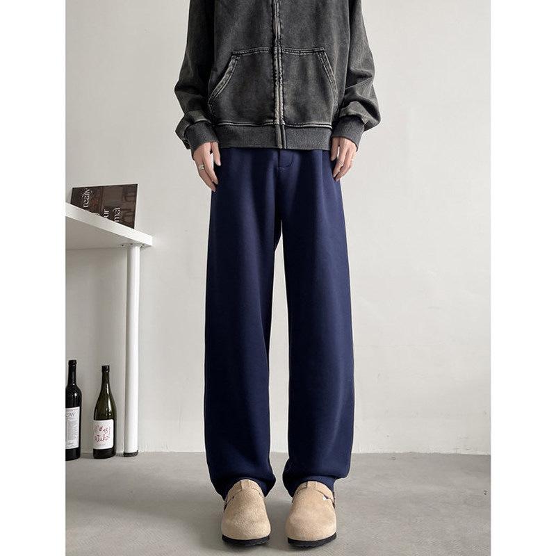 

Navy Blue Unisex School Uniform Pants for Students—Autumn/Winter, Plus Velvet, Dark Blue, Straight Fit 2XL темно-синього кольору