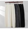 Stylish Thick Pure Cashmere Brushed Knit Slimming Skirt