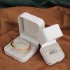 White Jewelry Gift Box PU Leather Ring Case Necklace Collection Box Valentine's Day