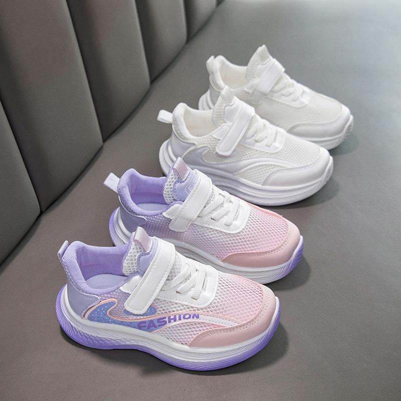 Girls' sneakers 2025 spring new children's dad shoes breathable fashion little white shoes girls running shoes single shoes
