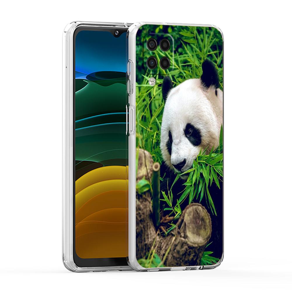 Fubao panda Phone Case for Samsung A13 A15 A25 A35 A51 A55 A71 A21S A11 A31 A52 A41 A23 A53 A73 A32 5G A03S A05s Clear Cover