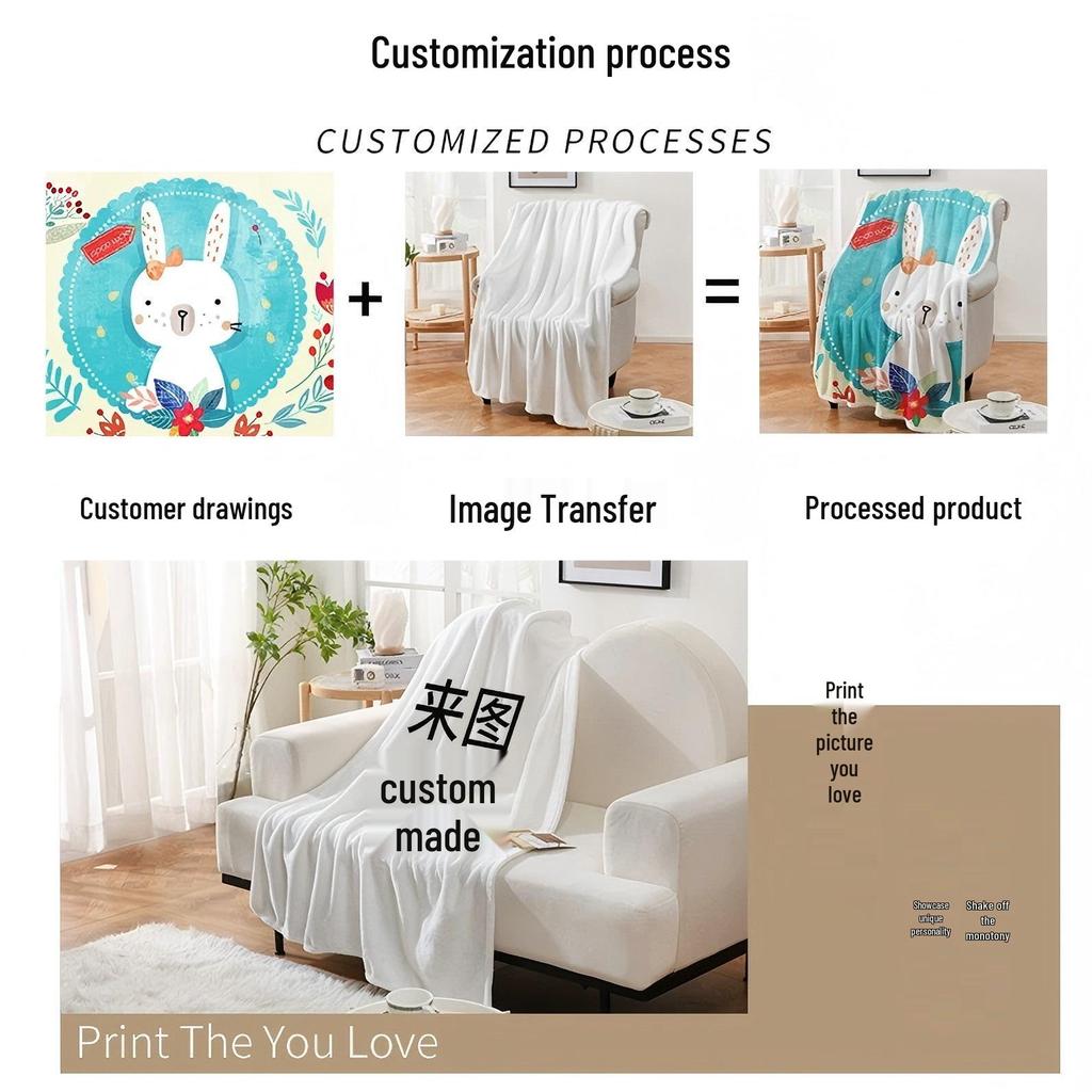 Double-Sided Plush Flannel Blanket - Printed Tapestry Throw Blanket Gift