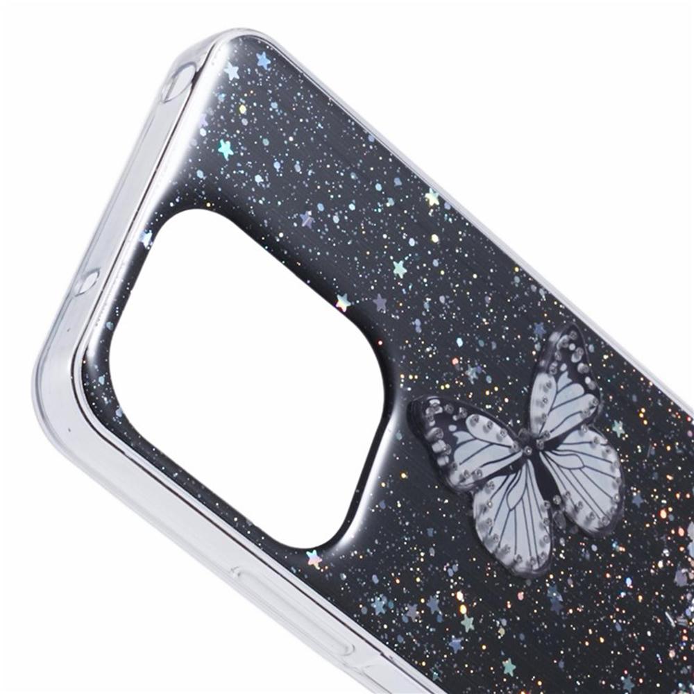 WANLONFENG AW Series for Xiaomi Redmi 13 5G/4G Case with Screen Film TPU Phone Cover PVC Butterfly Epoxy