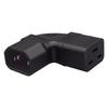Small 90 Degree Left Bend C14 To C19 Adapters PVC Insulated Power Connectors for UPS and Powerful Applications
