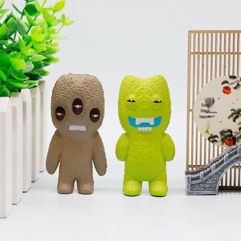 12 Styles Cute Ugly Monster Figurines – Creative Cartoon Dolls for Claw Machines