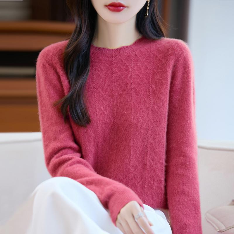 Dámský kašmírový svetr Kašmír Qinghe 30% kašmír 70% vlna podzimní a zimní pulovr hřejivý a módní