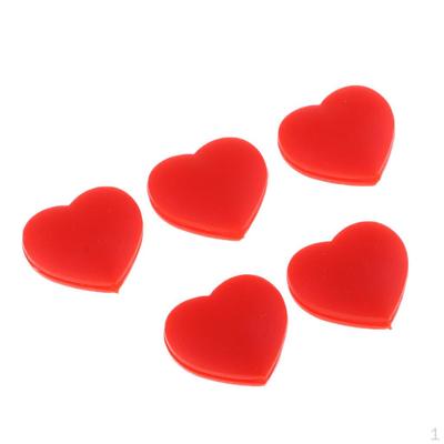 5 Count Hearts Shape Tennis Rackets Dampeners Shock Reducers for Squash Racquet Strings