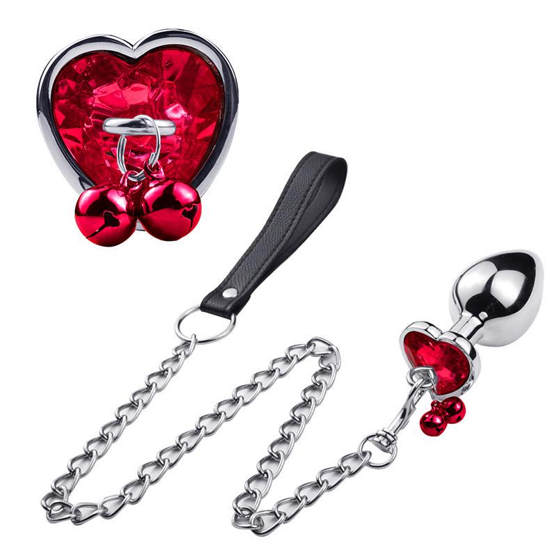 MoDi Intimate Metal Anal Plug With Crystal Jewelry Smooth Butt Plug Anal Beads Tube