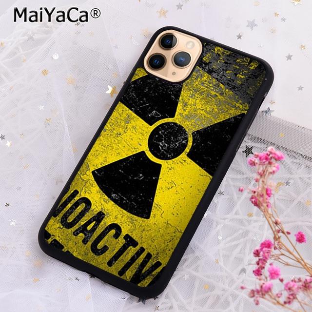 MaiYaCa Radioaktives Warnzeichen Handyhülle Für iPhone 17 Air 16 15 plus 11 12 13 14 pro max Hülle coque