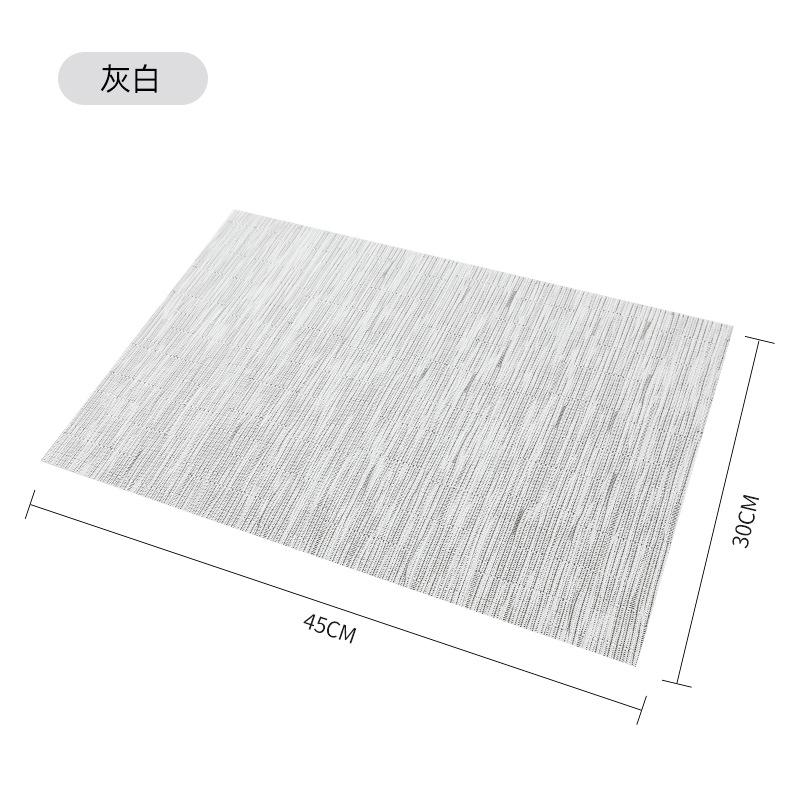 Strictly selected placemat Nordic style colored bamboo Teslin thermal insulation placemat pvc waterproof table mat thermal insulation mat