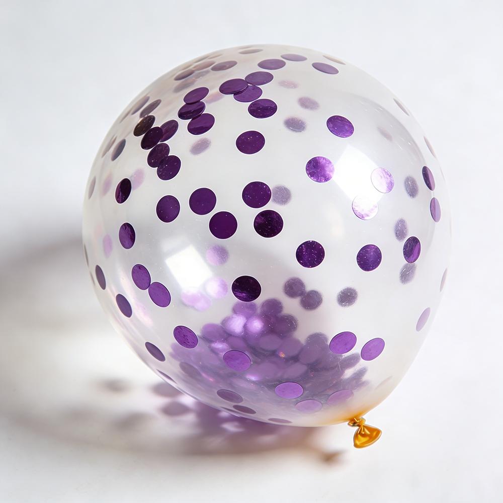 60pcs Confetti Balloons 12inch High Transparency Latex Balloon Colored Circular Sequins Balloon Birthday Wedding Party Decor