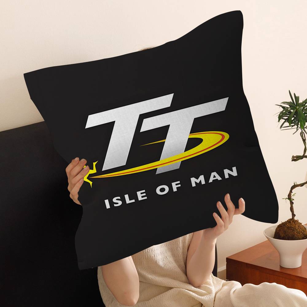Motorcycle I-Isle Of Man TT Personalized Pillow Cover Kids Bedroom Wild Party Decor Pillowcase kid Birthday shower Gift