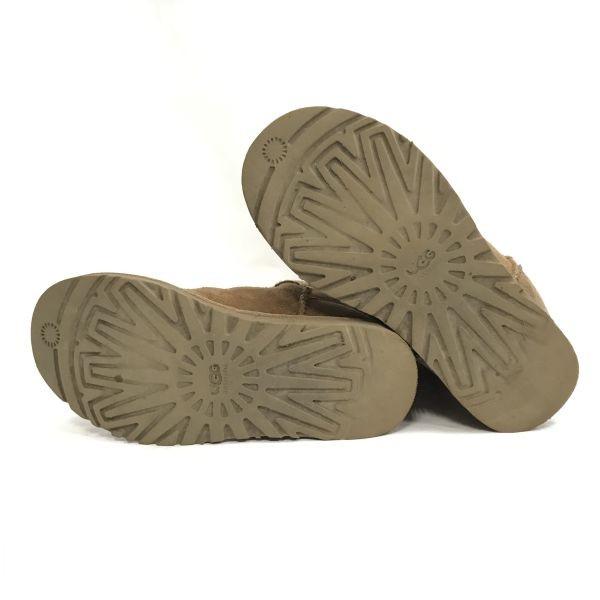 UGG sheepskin leather warm boots 24 USA7 brown(USED)