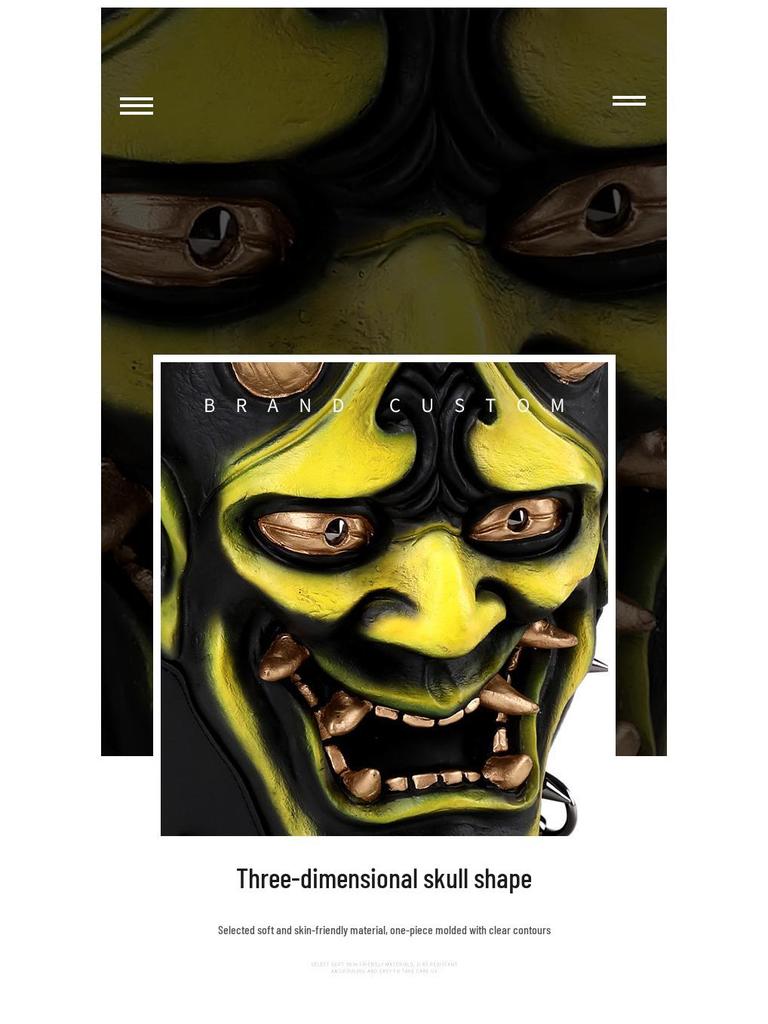 Punk Style Rivet Backpack with Prajna Mask Design for Men & Women