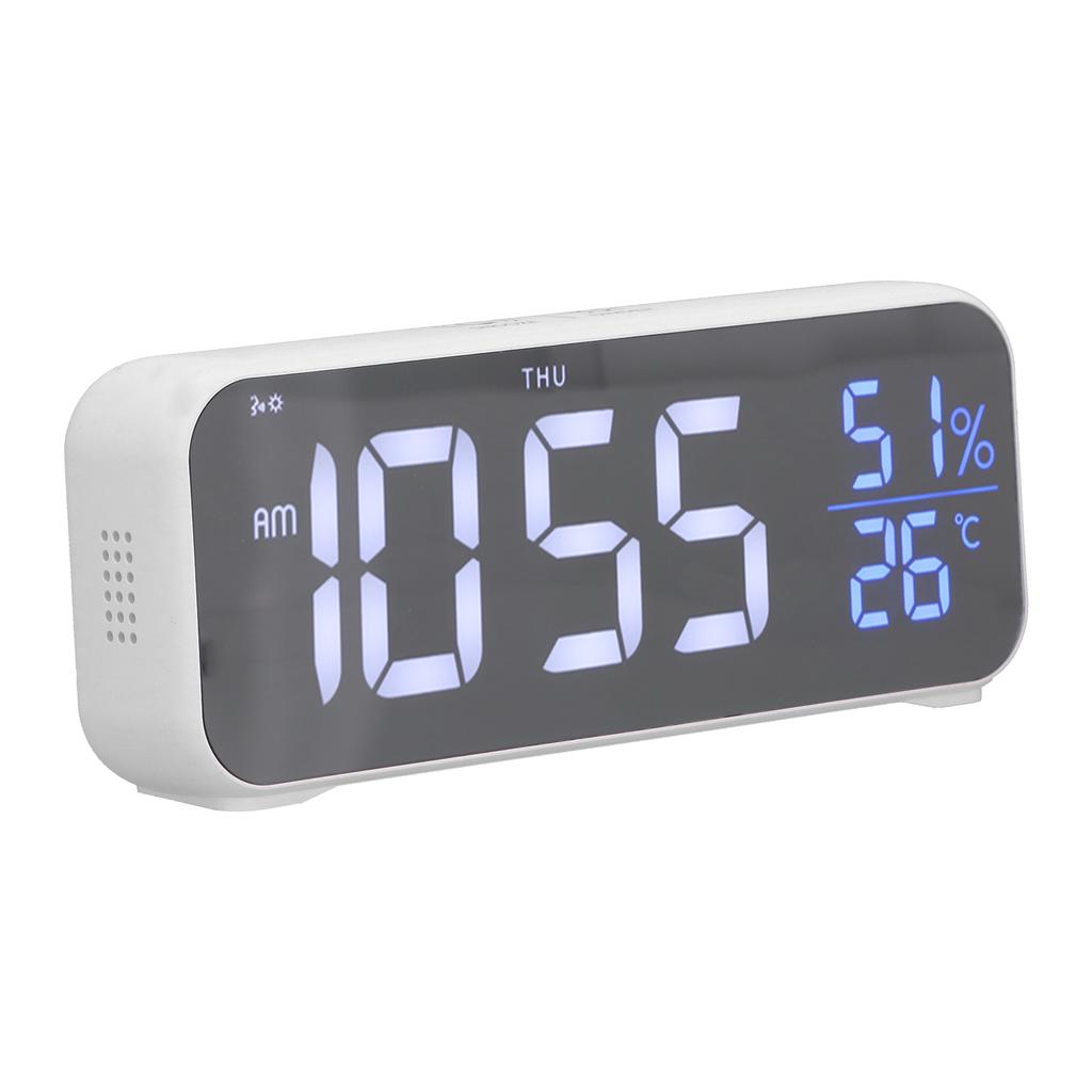 Digital Alarm Clock LED Digital Music Alarm Clock USB Charging Electronic Clock Temperature Display