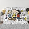 Coperta con Accessori di Snoopy Calda Accogliente Morbida Plaid per Divano 50x60 Pollici Copriletto Multimisura