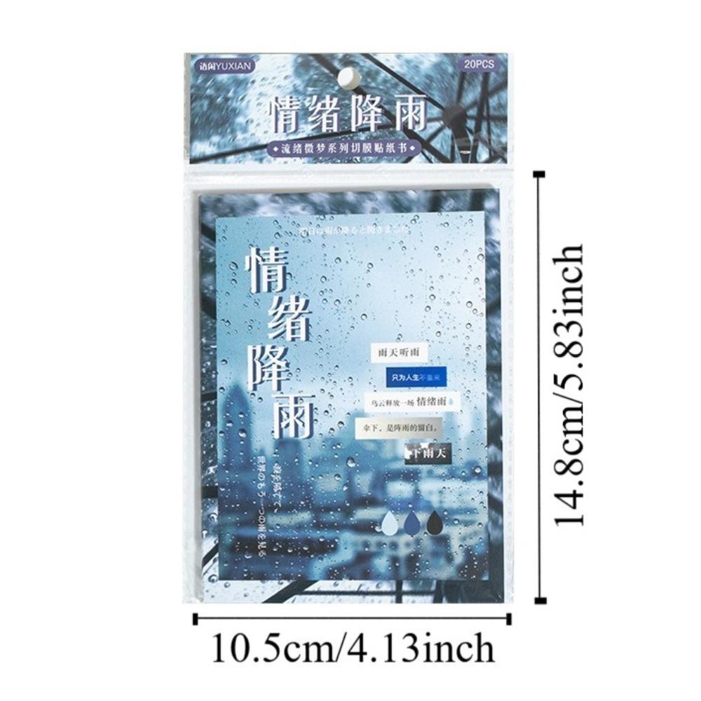 20 PEZZI MINKYS Adesivi Decorativi Libro Retro Laptop Libro Adesivi per Fotocard Cancelleria Scolastica