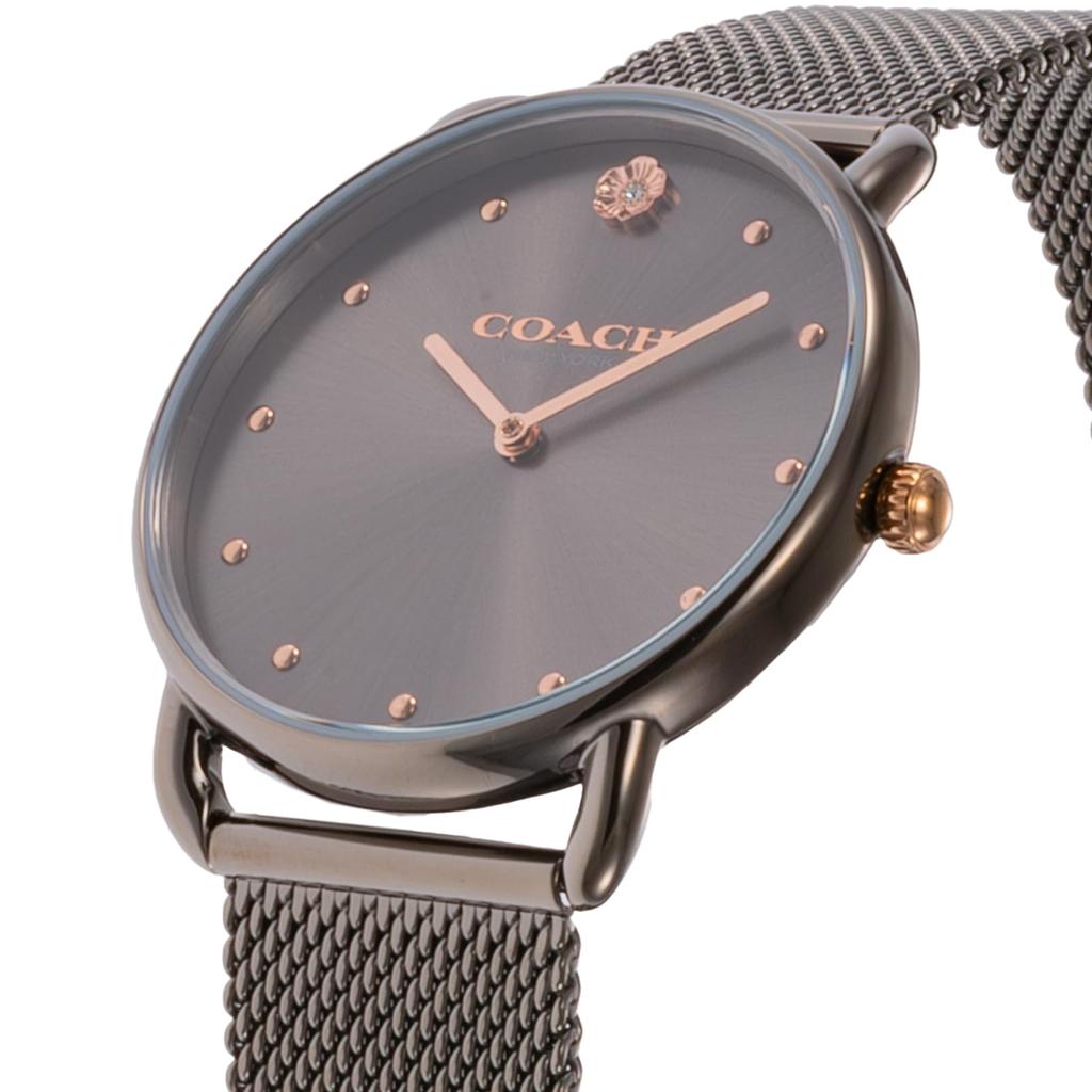 Watch ELLIOT Stainless Steel Mineral Glass Quartz Daily Waterproof 14504210 Black [Coach] Women's [Item]