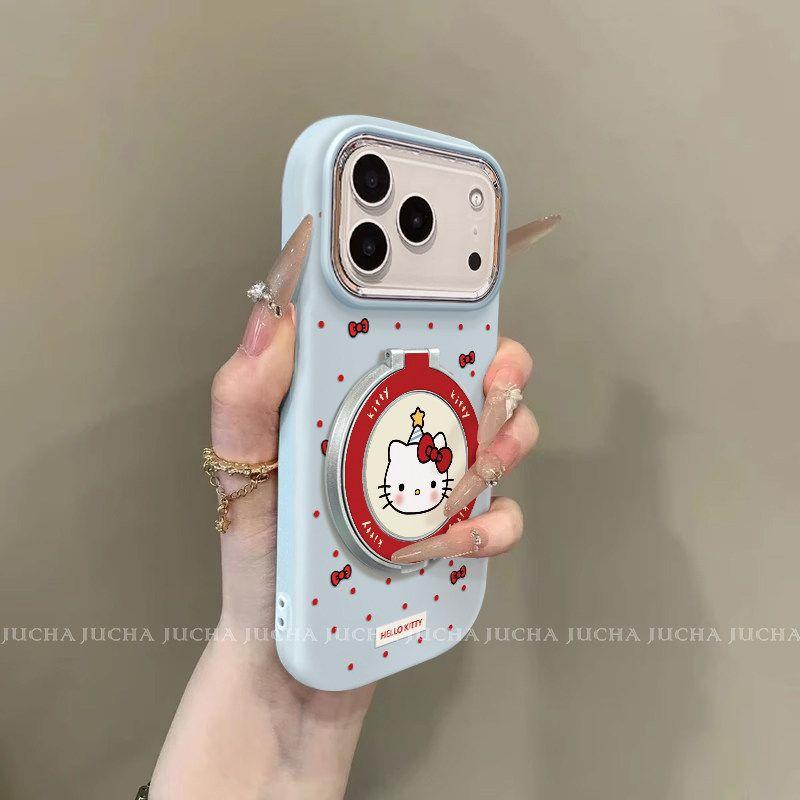 Applicable red polka dot Hello Kitty Apple 17promax phone case dopamine niche iphone16 cute 15