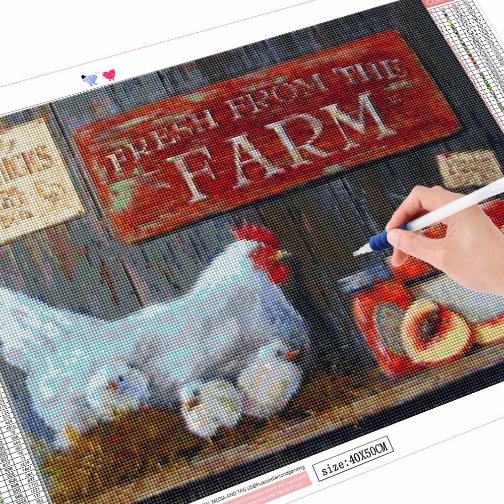 Diy Craft Diamond Painting Animal Chicken Pictures Of Rhinestones Diamond Embroidery Cross Stitch Mosaic Sale Handicraft