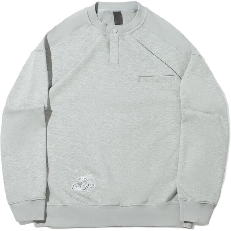 Li Ning Серия Кунг-фу Однотонная Свитшот с круглым вырезом Дышащий Универсальный Мужская толстовка AWDVA91-6 M