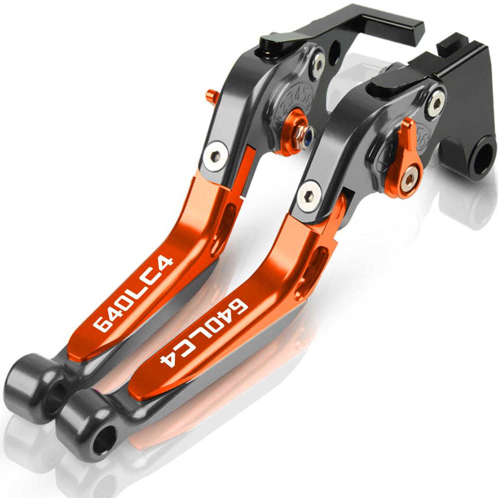 Motorcycle CNC Adjustable Extendable Foldable Brake Clutch Levers 640 LC4 Accessories For 640LC4 2003 2004 2005