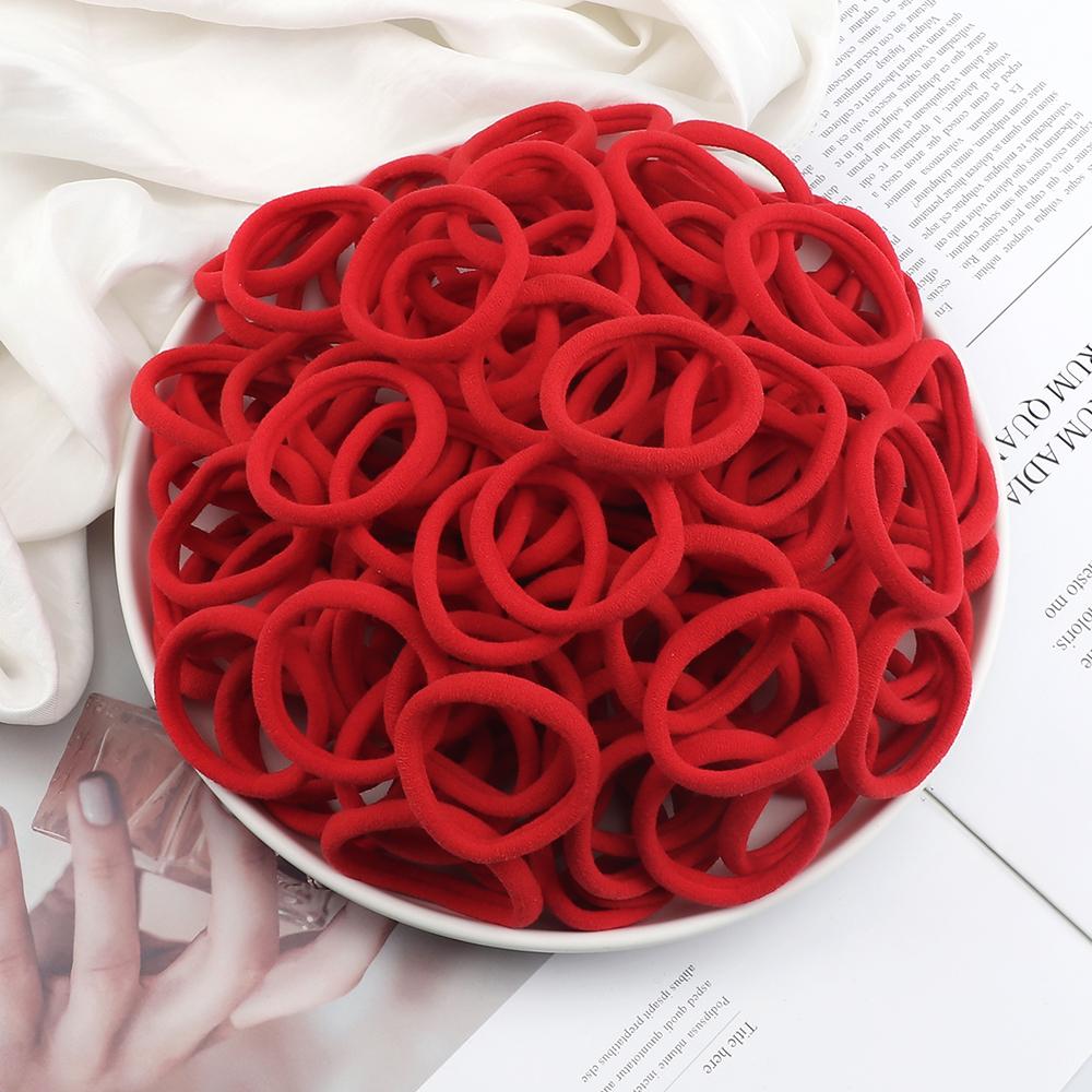 51 Colors Basic Elastic Hair Band for Girls 20/30/50PCS 4cm Simple Solid Color Headband Women Hair Accessories Scrunchies Holder