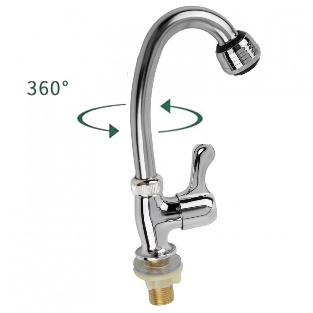 1pc Kitchen Faucet Sink Faucet 360° Rotation Plastic Steel