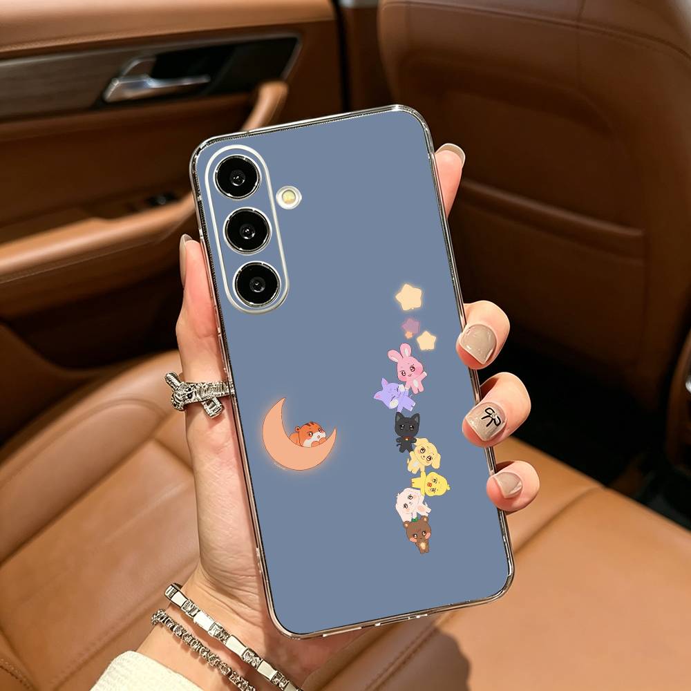 Cute S-K-Z A-TEEZ Clear Soft Silicone Phone Case for Samsung Galaxy A71, A70, A52, A51, A40, A30 Samsung a21s