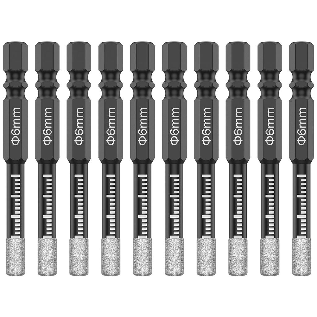 7/10/14pcs Heavy-Duty Diamond Drill Bit Set Vacuum Brazed Hex 6mm Diamete For Porcelain Granite Marble Tile Drilling Bits Set
