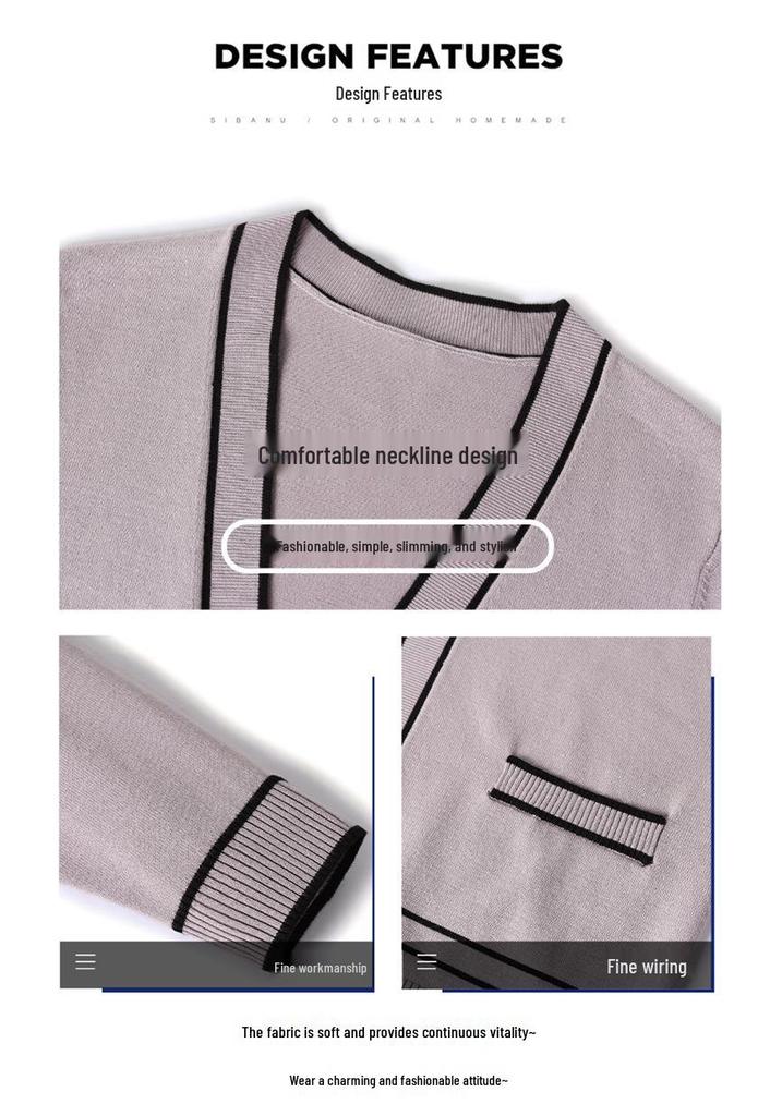 2026 New Spring Knit Cardigan Jacket for Moms, Mid-Aged Women's Ice Silk Two-Piece Set for Spring/Autumn