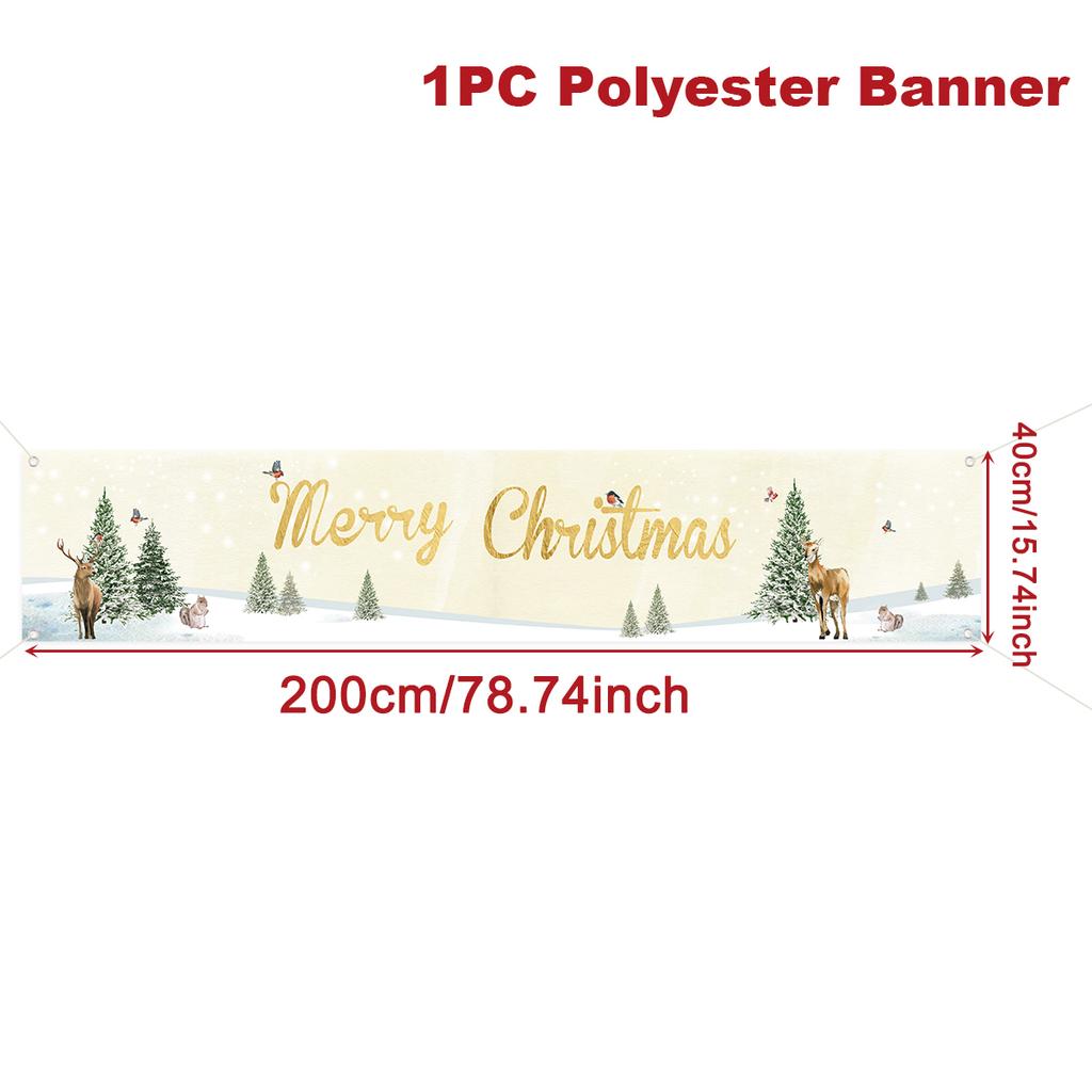 Merry Christmas Outdoor Banner Christmas Decoration for Home 2025 Xmas Ornament Navidad Natal Noel Kerst Gift Happy NewYear 2026