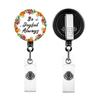 Retractable Badge Holder with Metal Clip Rotating ABS Badge Holder for Student Teacher Doctor Nurse Badge Holder