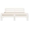 Solid Wood Bed without Mattress White 150 x 200 cm Pine Wood