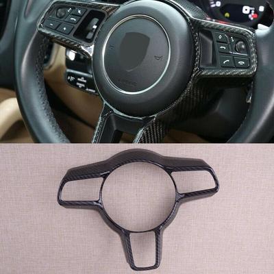 Carbon Fiber Style Steering Wheel Cover Trim Fit for Porsche Panamera Macan Cayenne 718 911 918