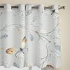 Abstract Butterfly And Leaves Window Curtains For Living Room Bedroom Luxury Modern Kitchen Curtains Fabric Drapes