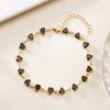 Trendy Red Cherry Pendant Bracelet Set for Women Exquisite Zircon Heart Bracelet Anklet Necklace Wedding Jewelry Party Gift